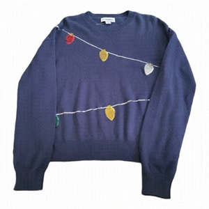 Harper Canyon Navy Blue Sequin Light Sweater Size L